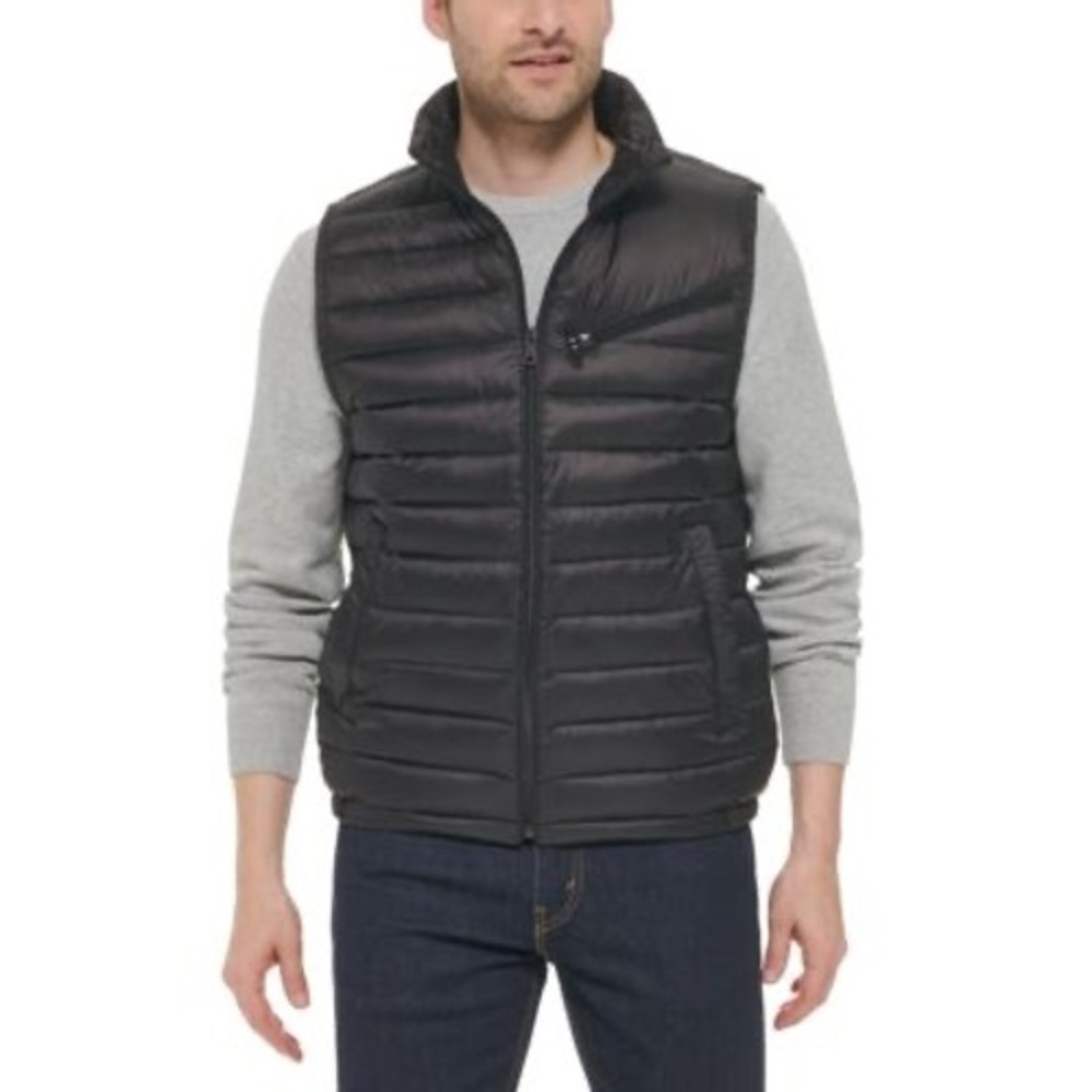 Cole Haan Signature Men's Black Quilted Puffer Vest Large NEW!